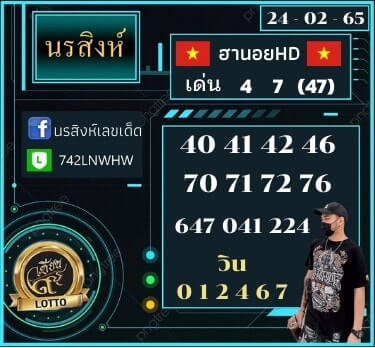 แนวทางหวยฮานอย 24/2/65 ชุดที่ 17