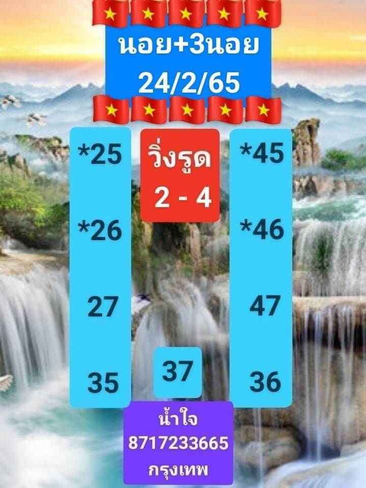 แนวทางหวยฮานอย 24/2/65 ชุดที่ 7