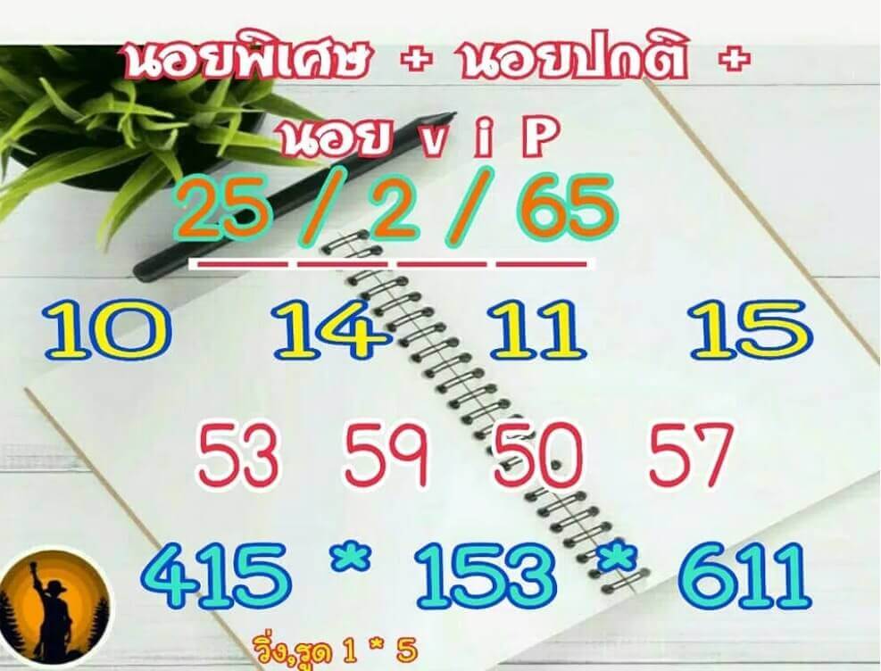 แนวทางหวยฮานอย 25/2/65 ชุดที่ 14