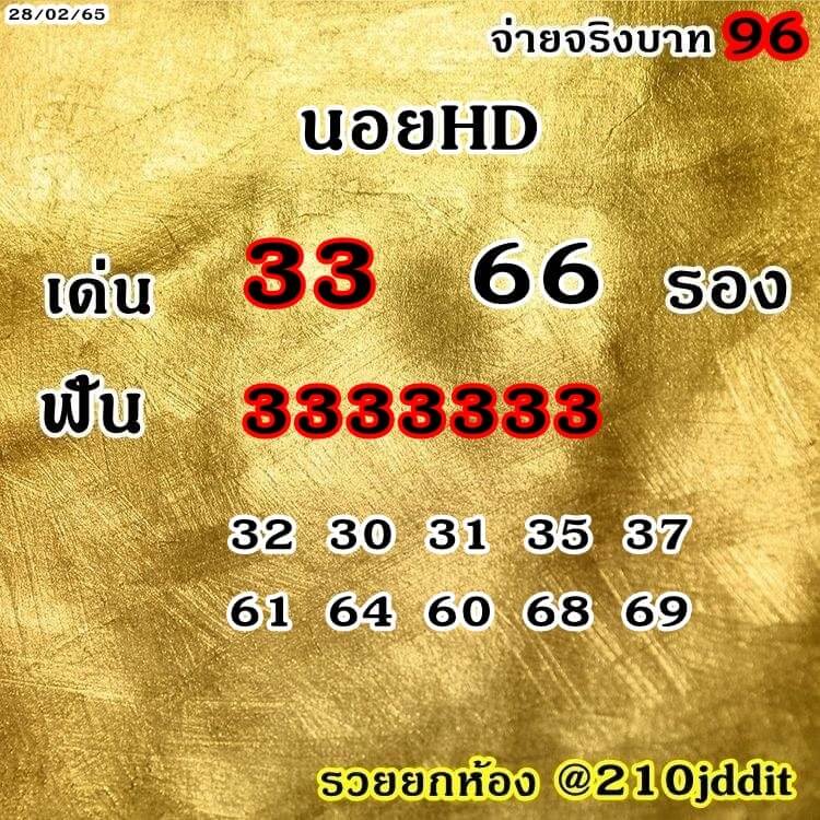 แนวทางหวยฮานอย 28/2/65 ชุดที่ 14