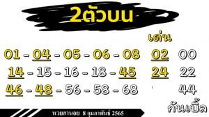 แนวทางหวยฮานอย 8/2/65 ชุดที่ 13