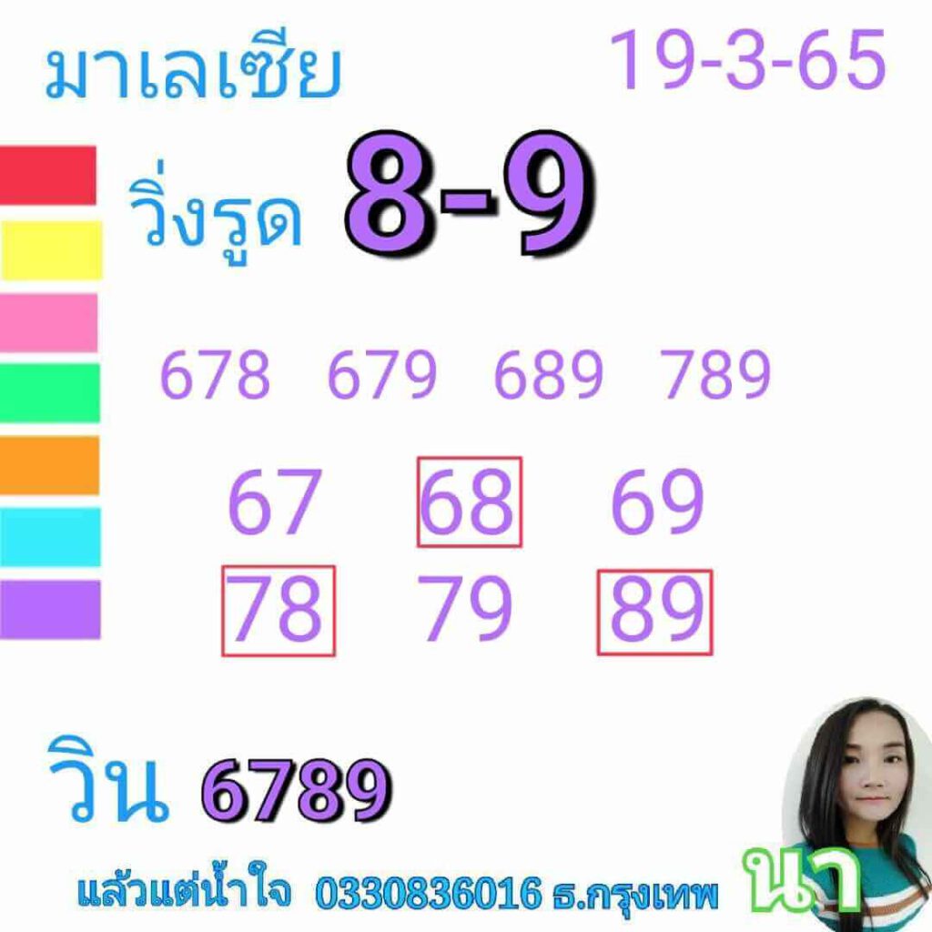 แนวทางหวยมาเลย์ 19/3/65 ชุดที่ 10