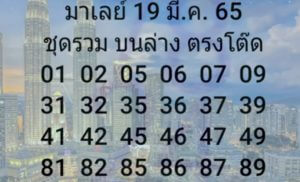 แนวทางหวยมาเลย์ 19/3/65 ชุดที่ 12