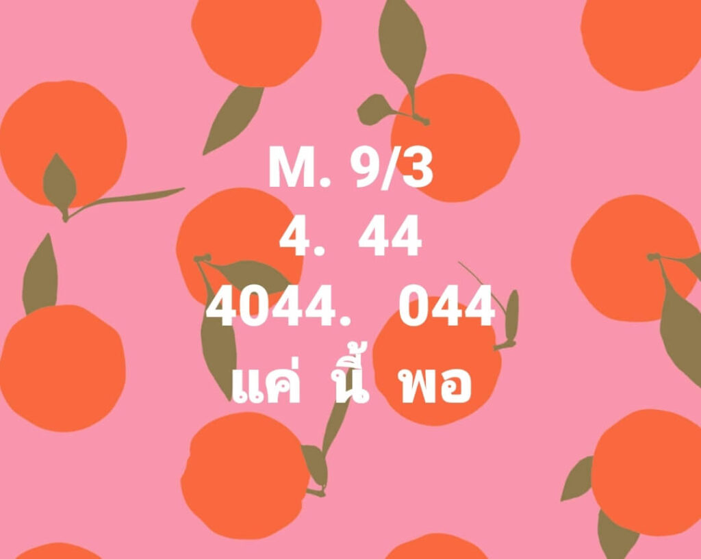 แนวทางหวยมาเลย์ 9/3/65 ชุดที่ 14