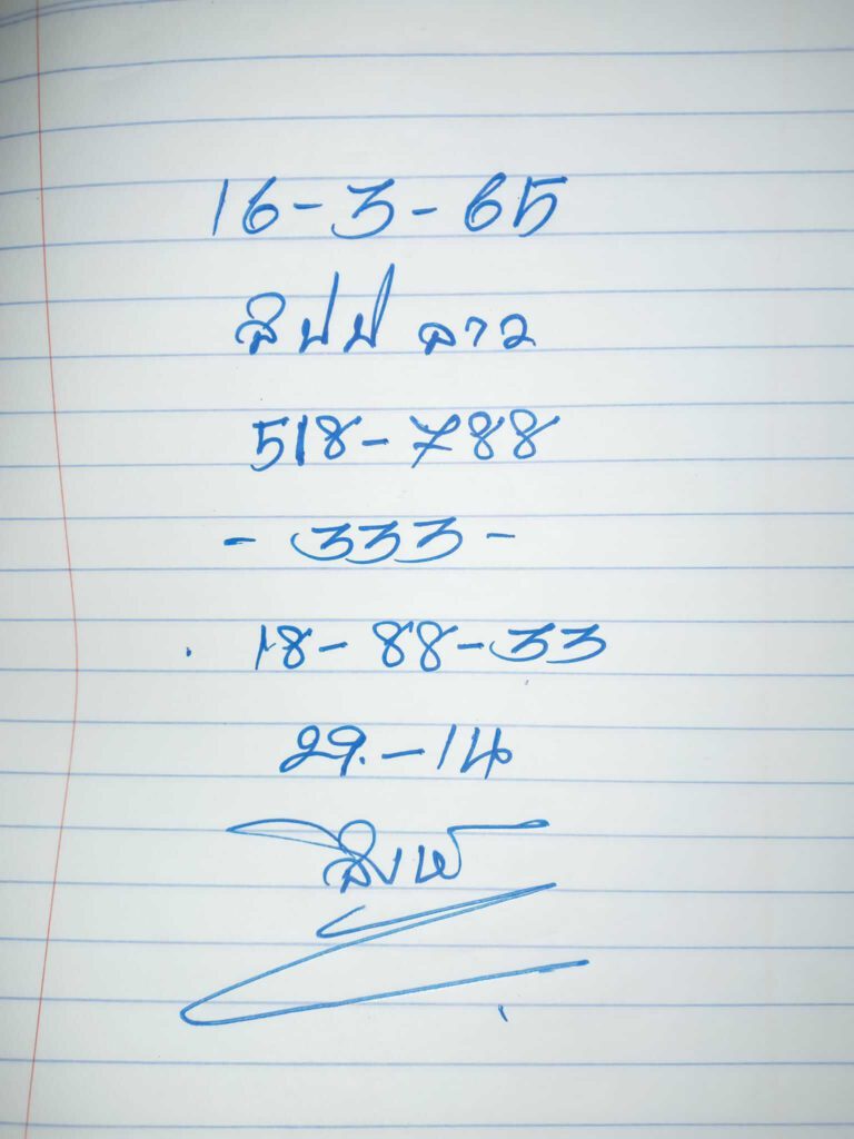 แนวทางหวยลาว 16/3/65 ชุดที่ 12