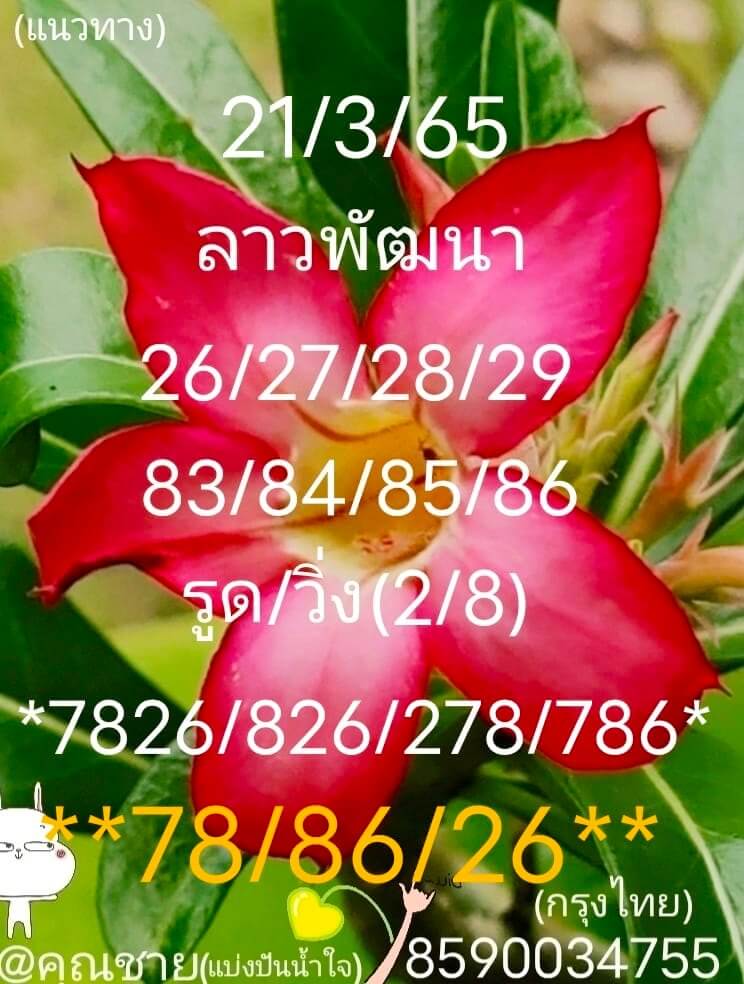 แนวทางหวยลาว 21/3/65 ชุดที่ 11