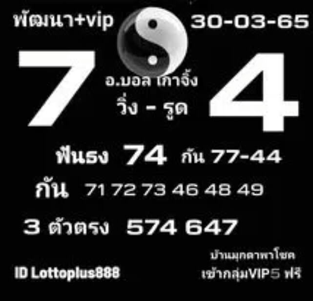 แนวทางหวยลาว 30/3/65 ชุดที่ 6