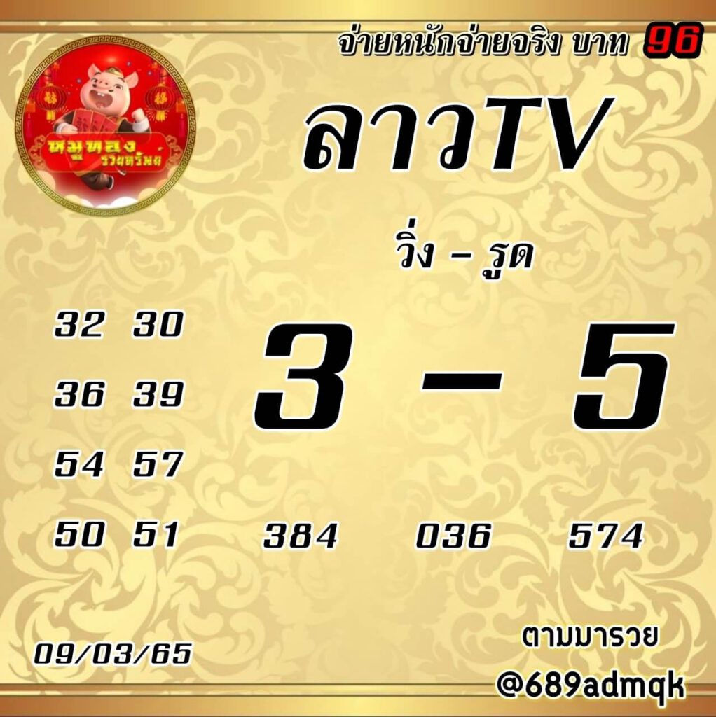 แนวทางหวยลาว 9/3/65 ชุดที่ 2