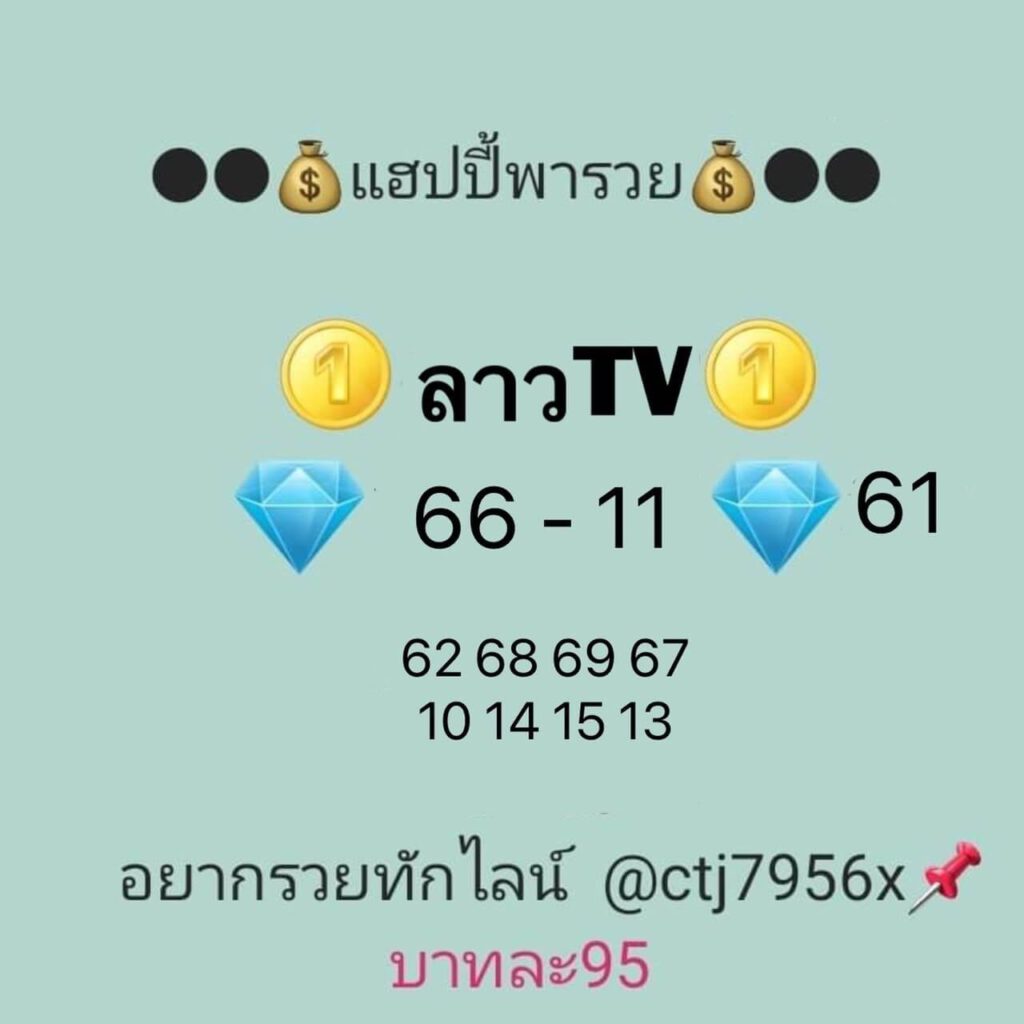 แนวทางหวยลาว 9/3/65 ชุดที่ 6