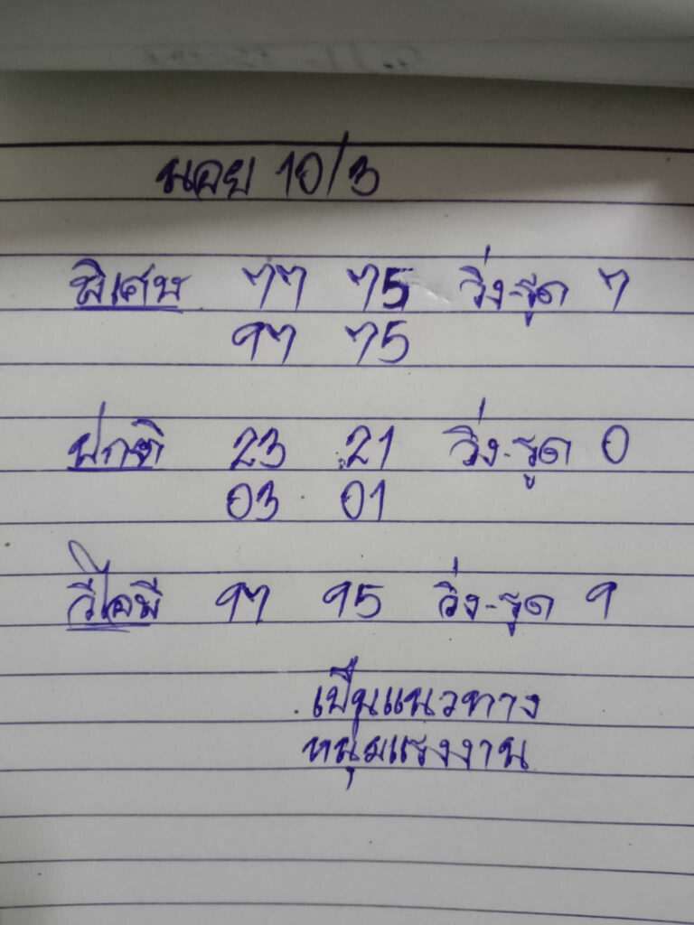 แนวทางหวยฮานอย 10/3/65 ชุดที่ 13