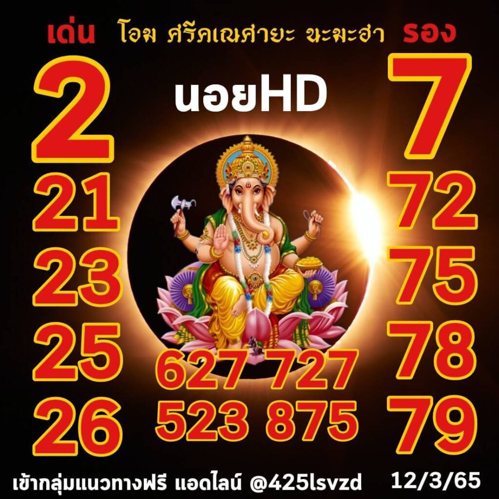 แนวทางหวยฮานอย 12/3/65 ชุดที่ 3