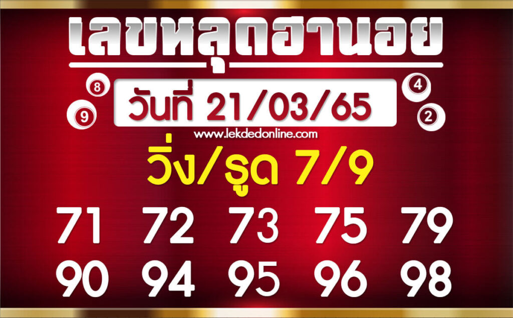 แนวทางหวยฮานอย 21/3/65 ชุดที่ 17