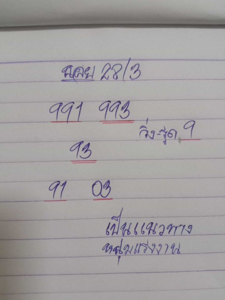 แนวทางหวยฮานอย 28/3/65 ชุดที่ 5