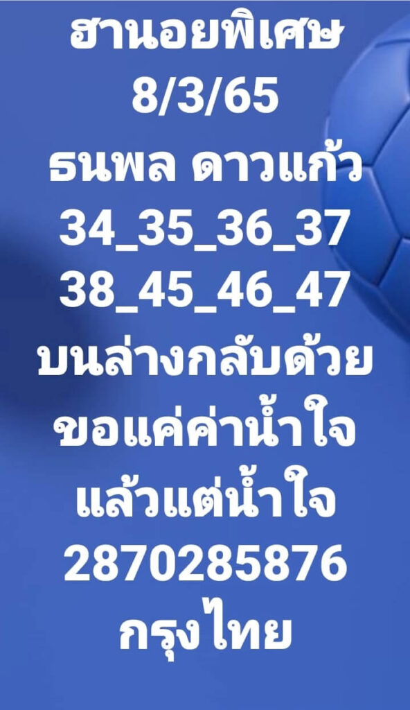 แนวทางหวยฮานอย 8/3/65 ชุดที่ 16