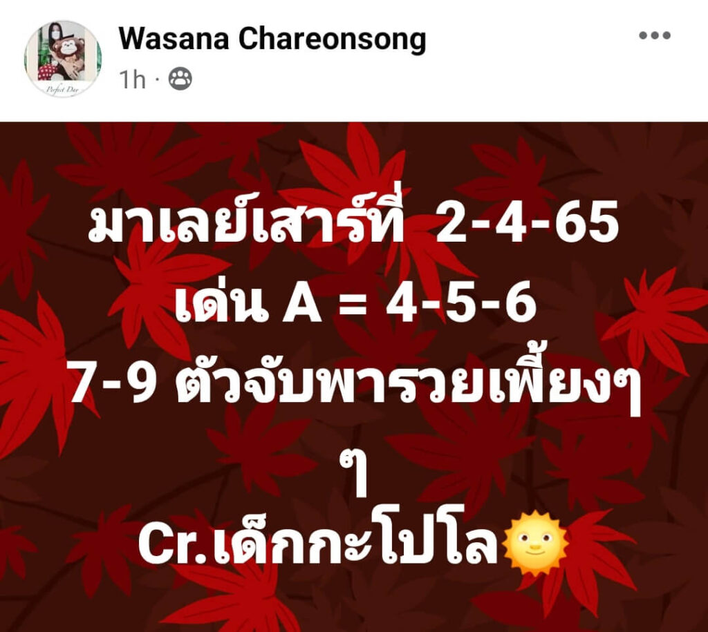 แนวทางหวยมาเลย์ 2/4/65 ชุดที่ 18