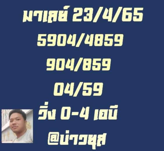 แนวทางหวยมาเลย์ 23/4/65 ชุดที่ 11