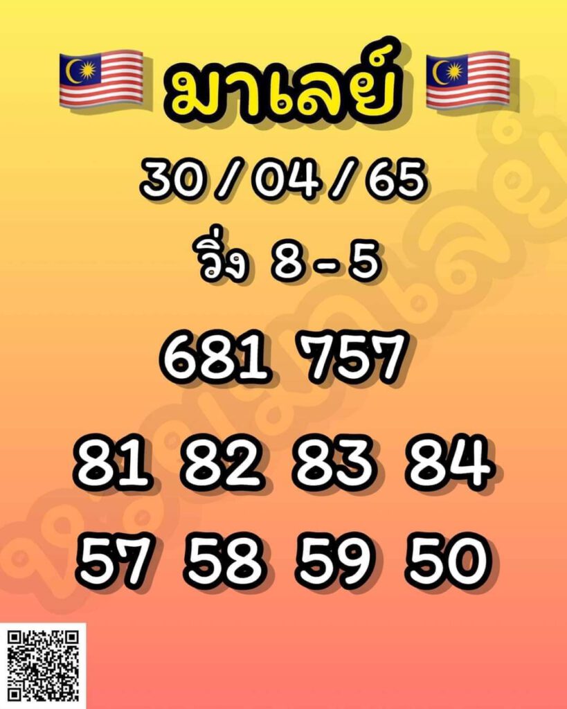 แนวทางหวยมาเลย์ 30/4/65 ชุดที่ 3