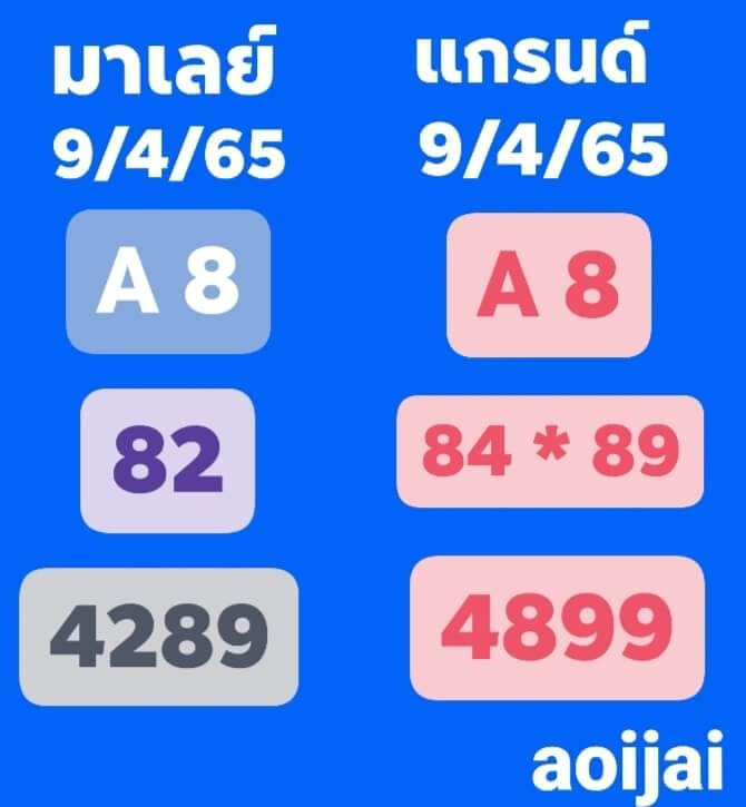 แนวทางหวยมาเลย์ 9/4/65 ชุดที่ 17