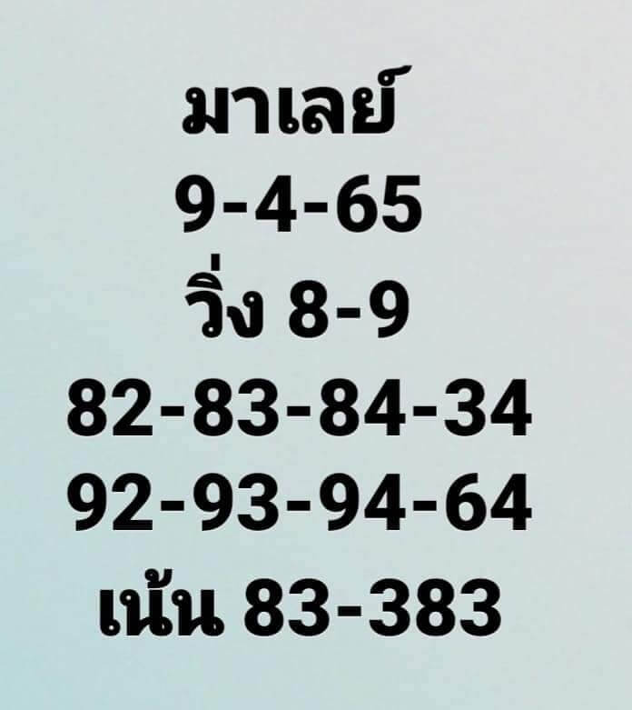 แนวทางหวยมาเลย์ 9/4/65 ชุดที่ 7