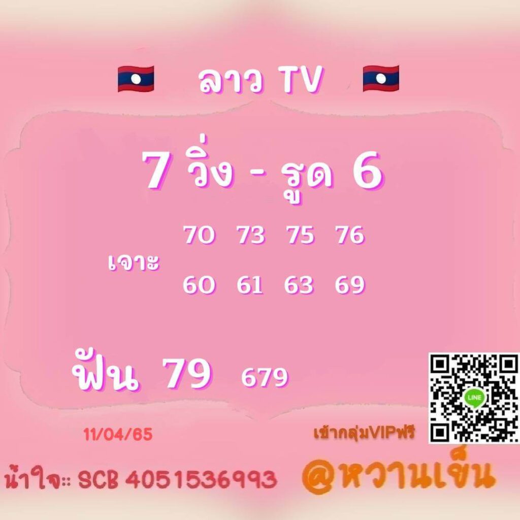 แนวทางหวยลาว 11/4/65 ชุดที่ 11