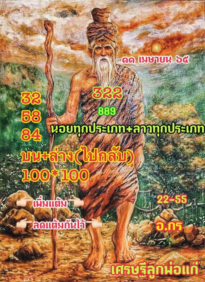 แนวทางหวยลาว 11/4/65 ชุดที่ 17