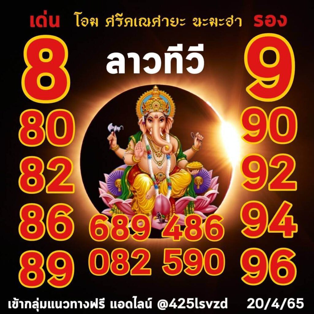 แนวทางหวยลาว 20/4/65 ชุดที่ 20