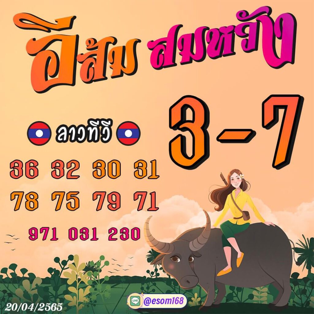 แนวทางหวยลาว 20/4/65 ชุดที่ 4