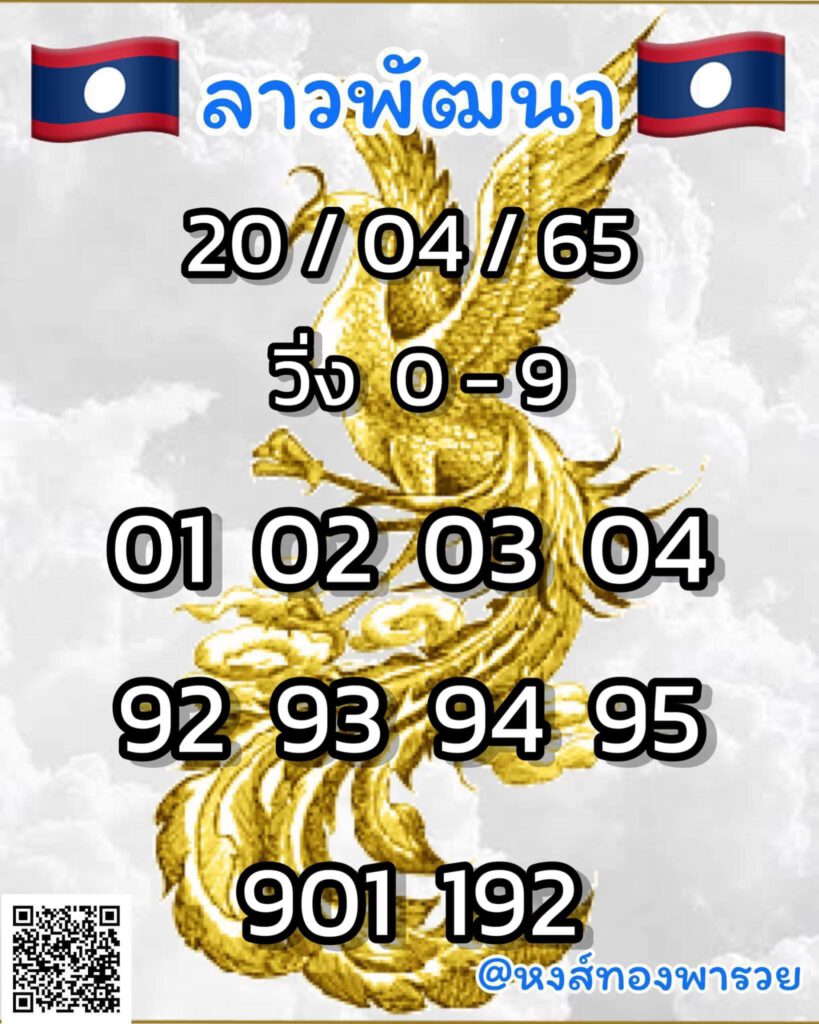 แนวทางหวยลาว 20/4/65 ชุดที่ 6