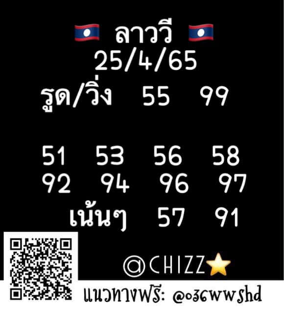 แนวทางหวยลาว 25/4/65 ชุดที่ 16