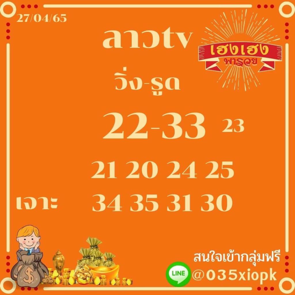 แนวทางหวยลาว 27/4/65 ชุดที่ 11