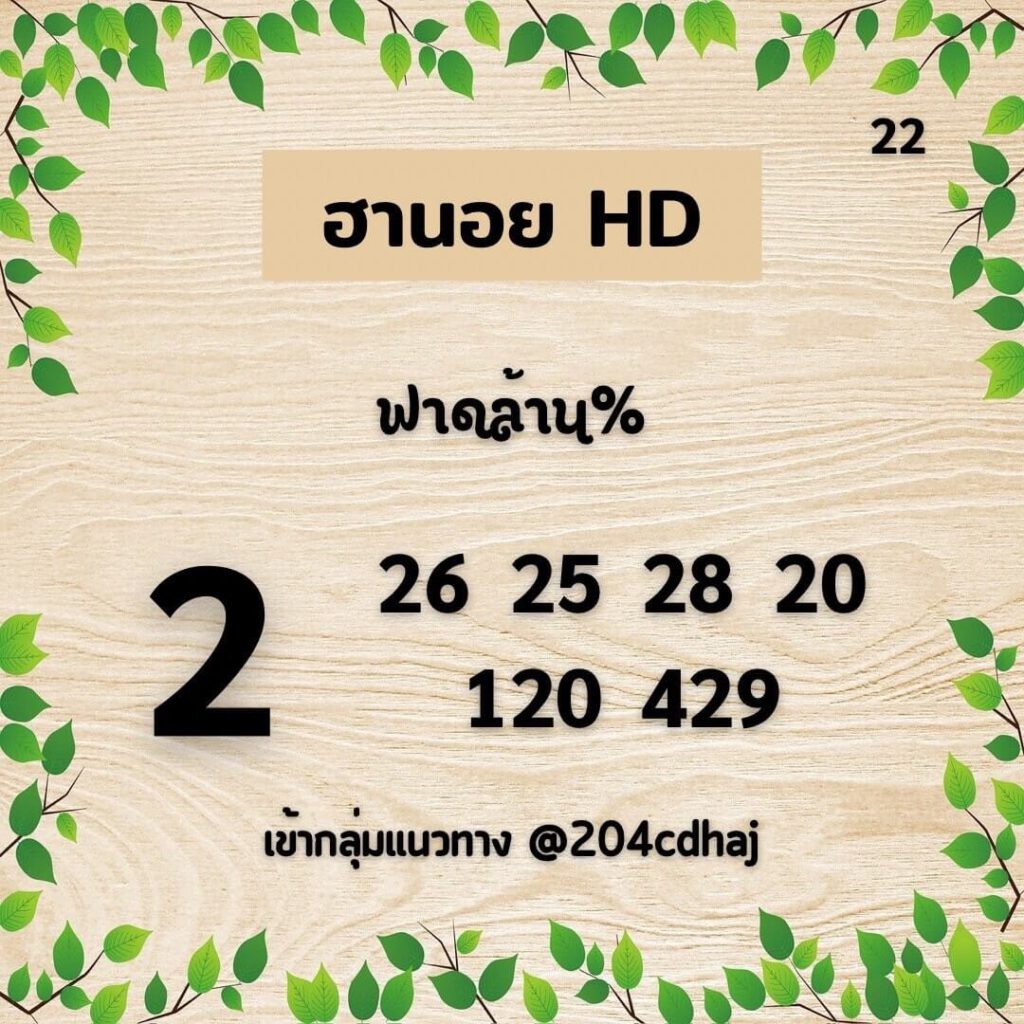 แนวทางหวยฮานอย 22/4/65 ชุดที่ 15