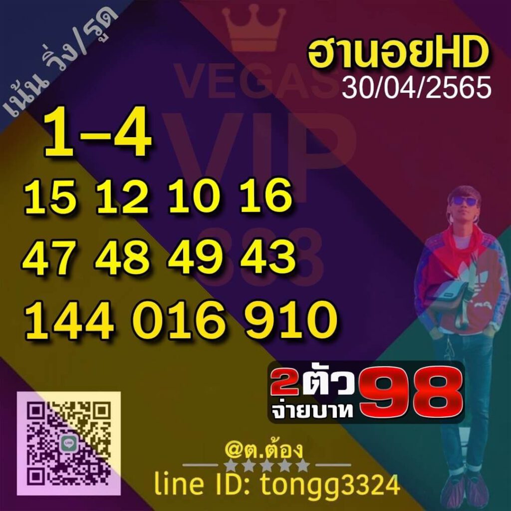 แนวทางหวยฮานอย 30/4/65 ชุดที่ 15