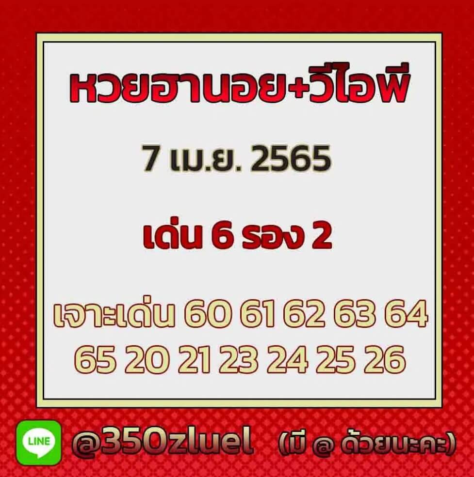 แนวทางหวยฮานอย 7/4/65 ชุดที่ 16