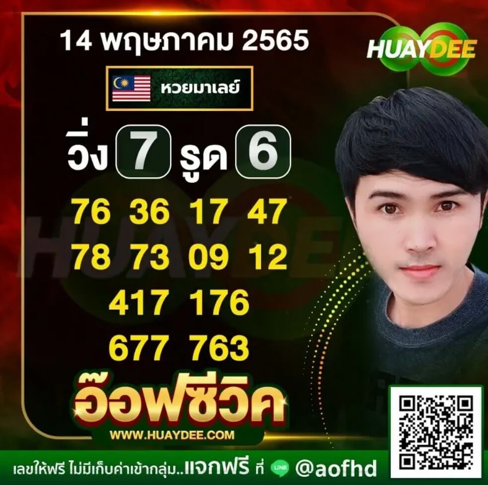 แนวทางหวยมาเลย์ 14/5/65 ชุดที่ 20