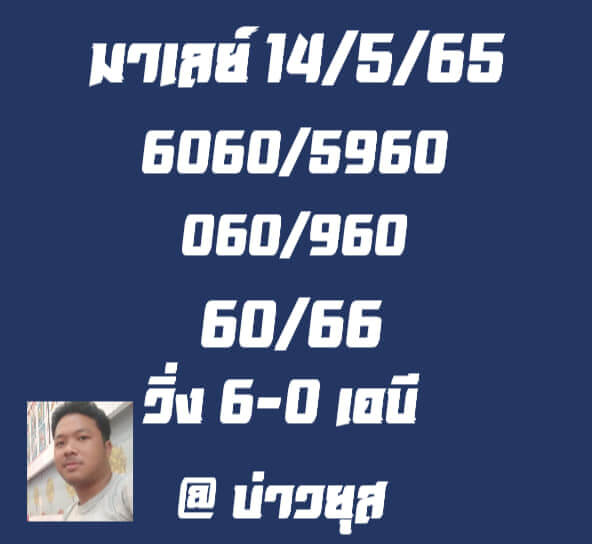 แนวทางหวยมาเลย์ 14/5/65 ชุดที่ 3