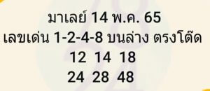 แนวทางหวยมาเลย์ 14/5/65 ชุดที่ 9