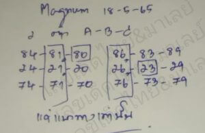 แนวทางหวยมาเลย์ 18/5/65 ชุดที่ 9