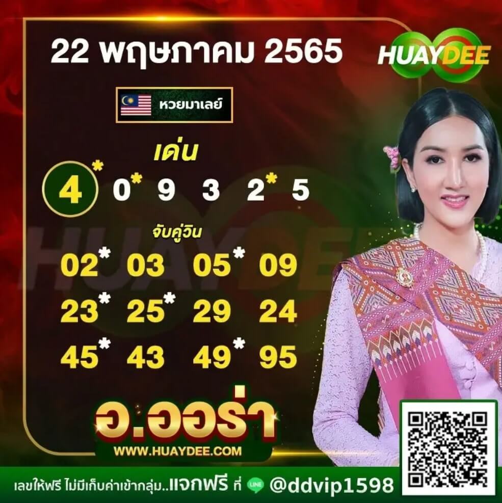 แนวทางหวยมาเลย์ 22/5/65 ชุดที่ 13