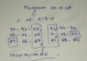 แนวทางหวยมาเลย์ 28/5/65 ชุดที่ 14