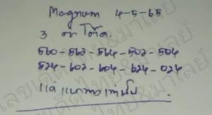 แนวทางหวยมาเลย์ 4/5/65 ชุดที่ 17