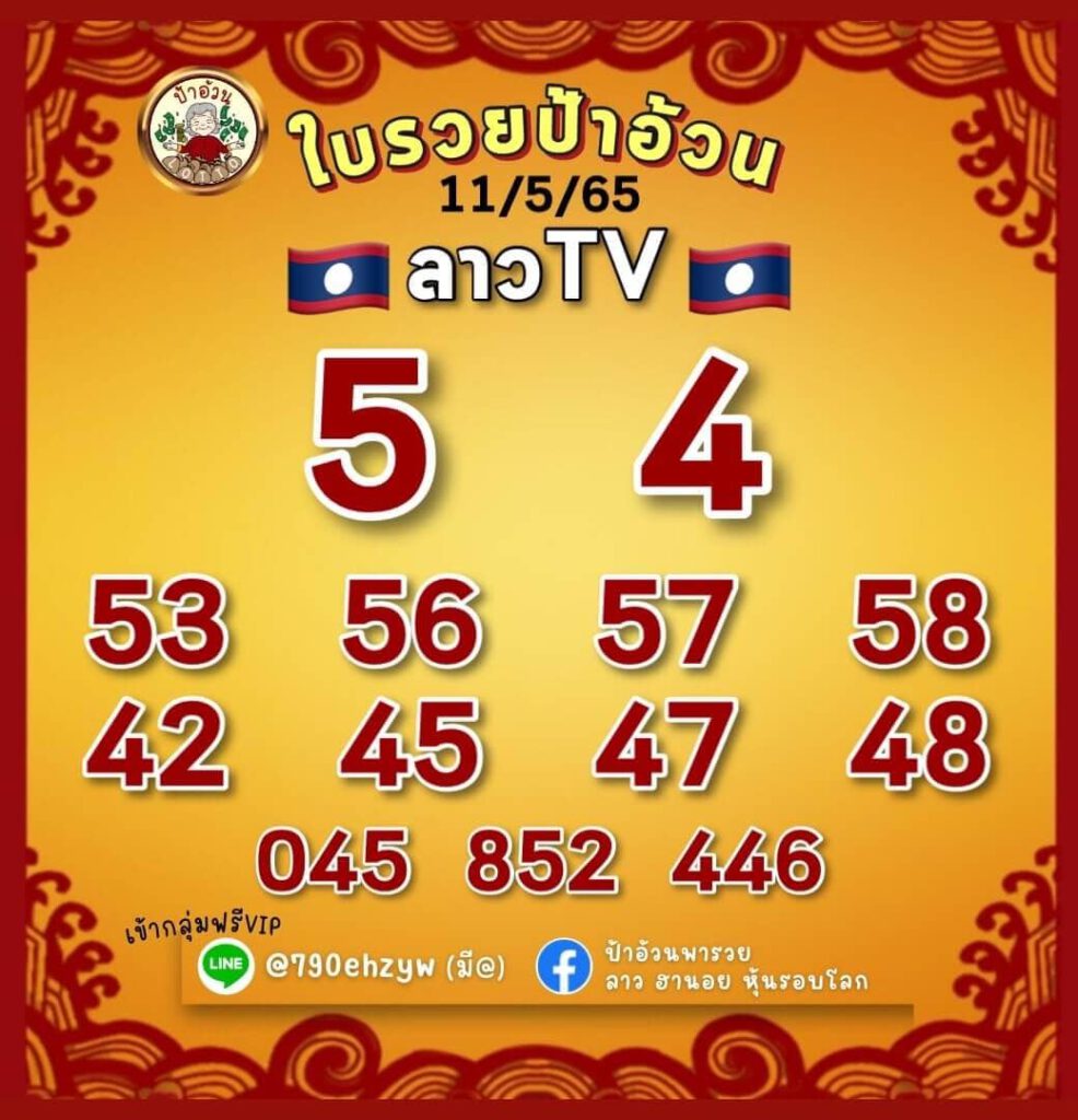 แนวทางหวยลาว 11/5/65 ชุดที่ 7