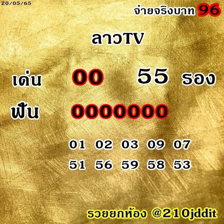 แนวทางหวยลาว 20/5/65 ชุดที่ 1