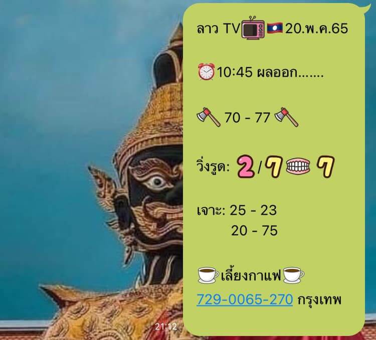 แนวทางหวยลาว 20/5/65 ชุดที่ 16