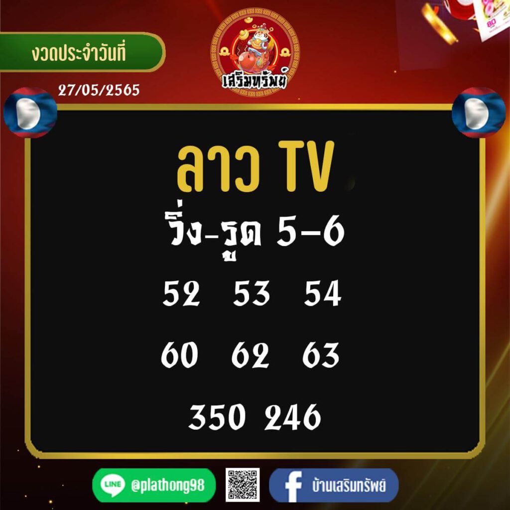 แนวทางหวยลาว 27/5/65 ชุดที่ 5