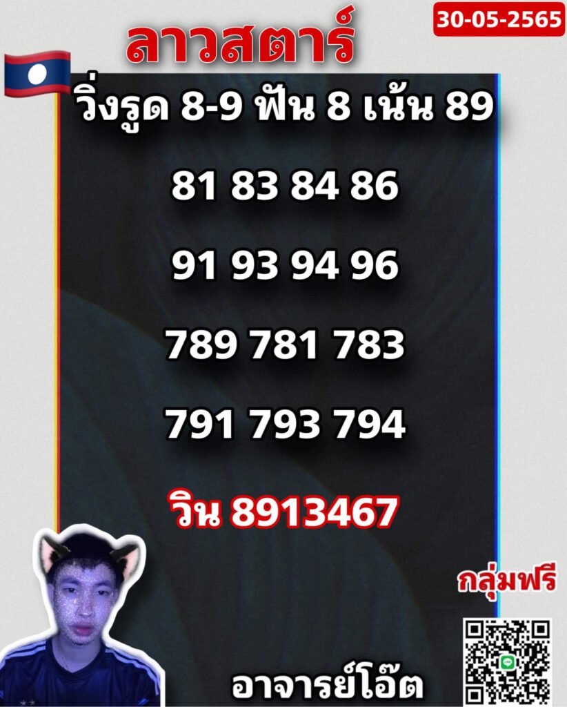 แนวทางหวยลาว 30/5/65 ชุดที่ 6