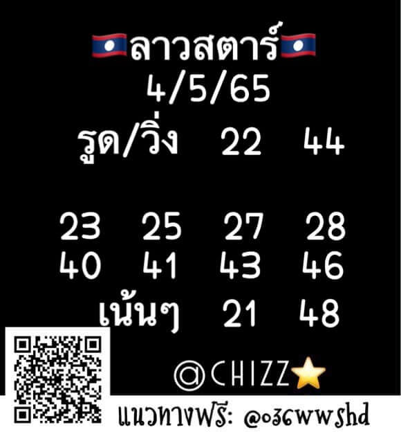 แนวทางหวยลาว 4/5/65 ชุดที่ 18