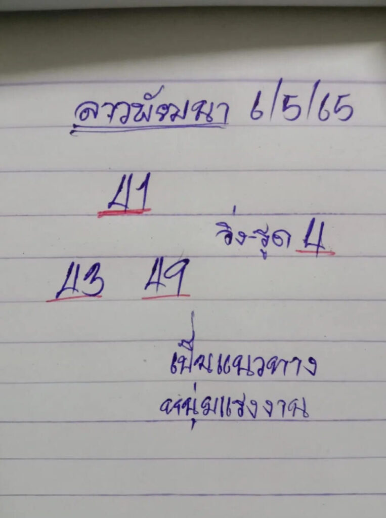 แนวทางหวยลาว 6/5/65 ชุดที่ 8