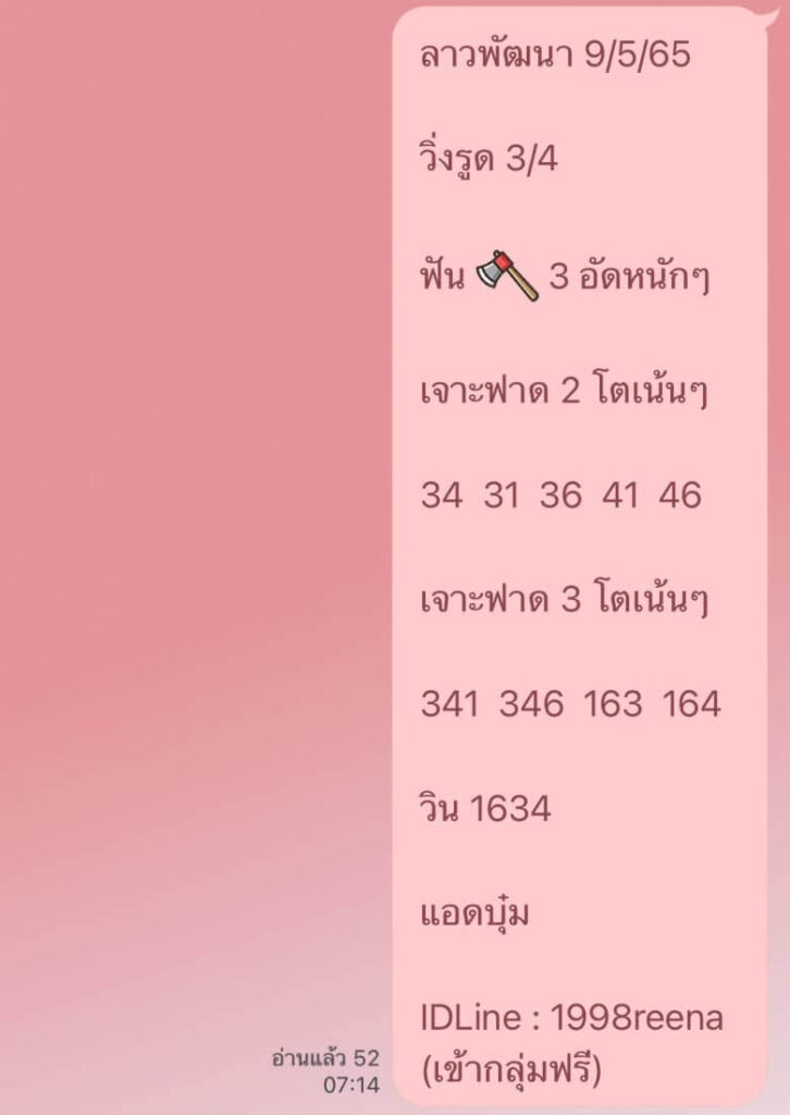 แนวทางหวยลาว 9/5/65 ชุดที่ 10