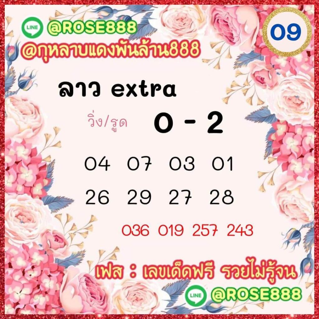 แนวทางหวยลาว 9/5/65 ชุดที่ 6