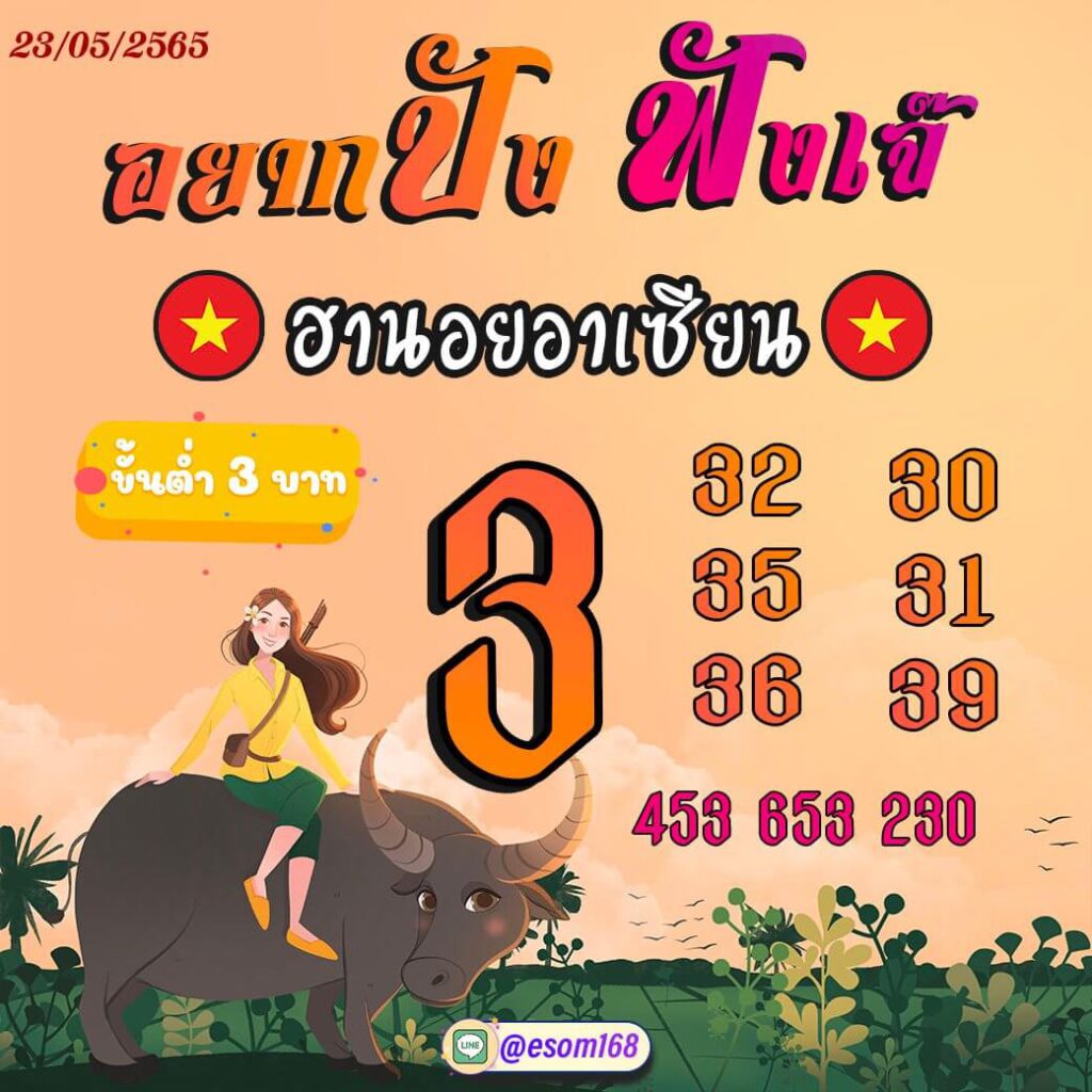 แนวทางหวยฮานอย 23/5/65 ชุดที่ 1